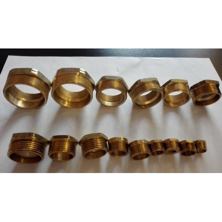 Reduzierung Messing Sechskant Industrie Qualität AG/IG 1/8" bis 2" 241 (10 Stk.)