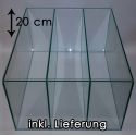 TRANSPARENT Aquarium für Kallax Regale mit 2x Trennscheibe (20 cm)