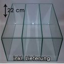 SET TRANSPARENT 2 stk. Aquarium für Kallax Regale mit 2x Trennscheibe (22 cm)