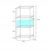 Regal für 80 x 40 x 40 cm Aquarien