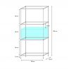 Regal für 100 x 40 x 50 cm Aquarien